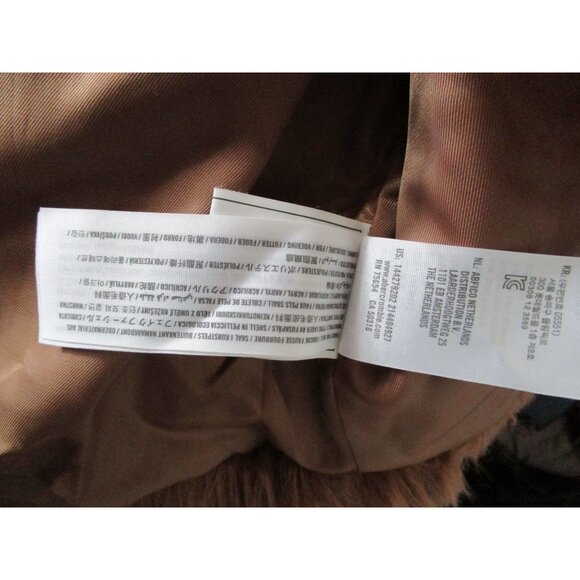 Abercrombie and Fitch XS Faux Fur Jacket In Rust Brown GUC - Picture 15 of 16